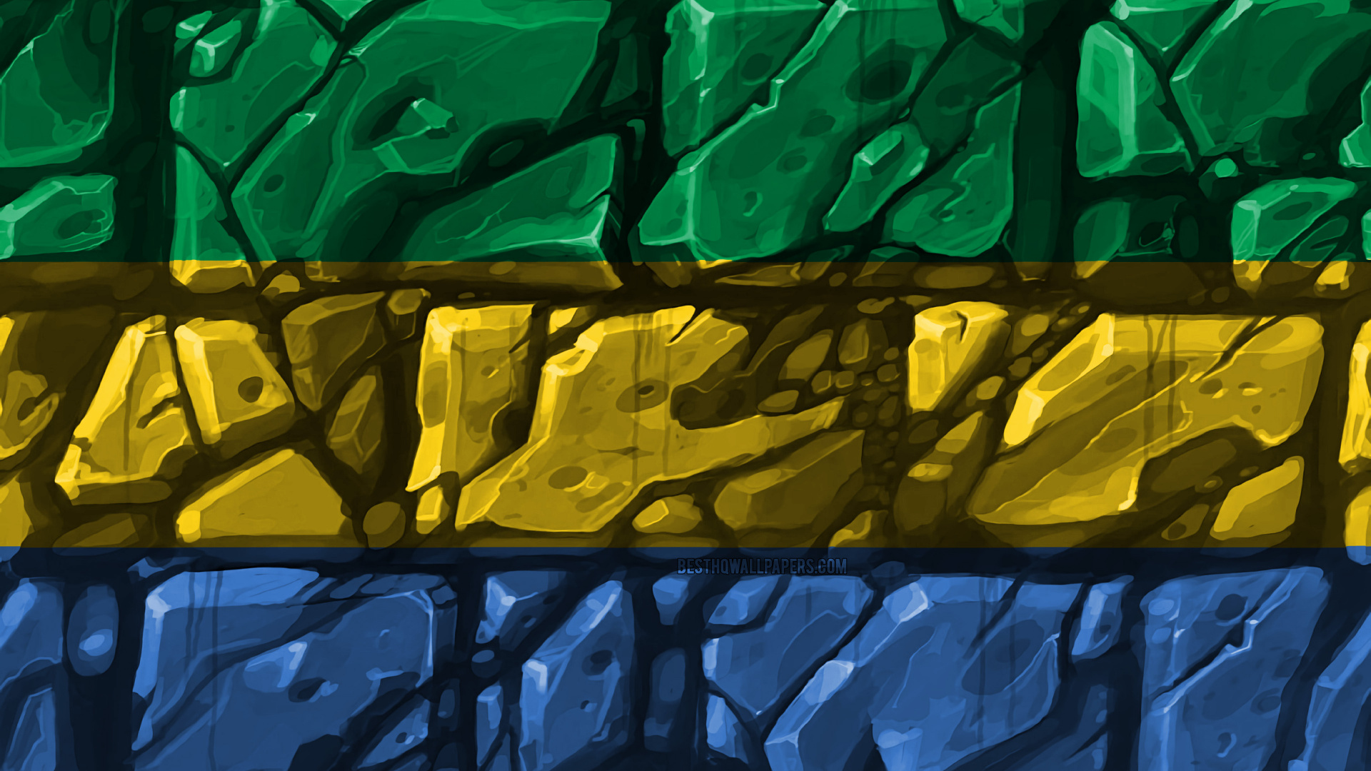 Обои синий, желтый, витраж, стекло, полутона и оттенки в разрешении 1920x1080