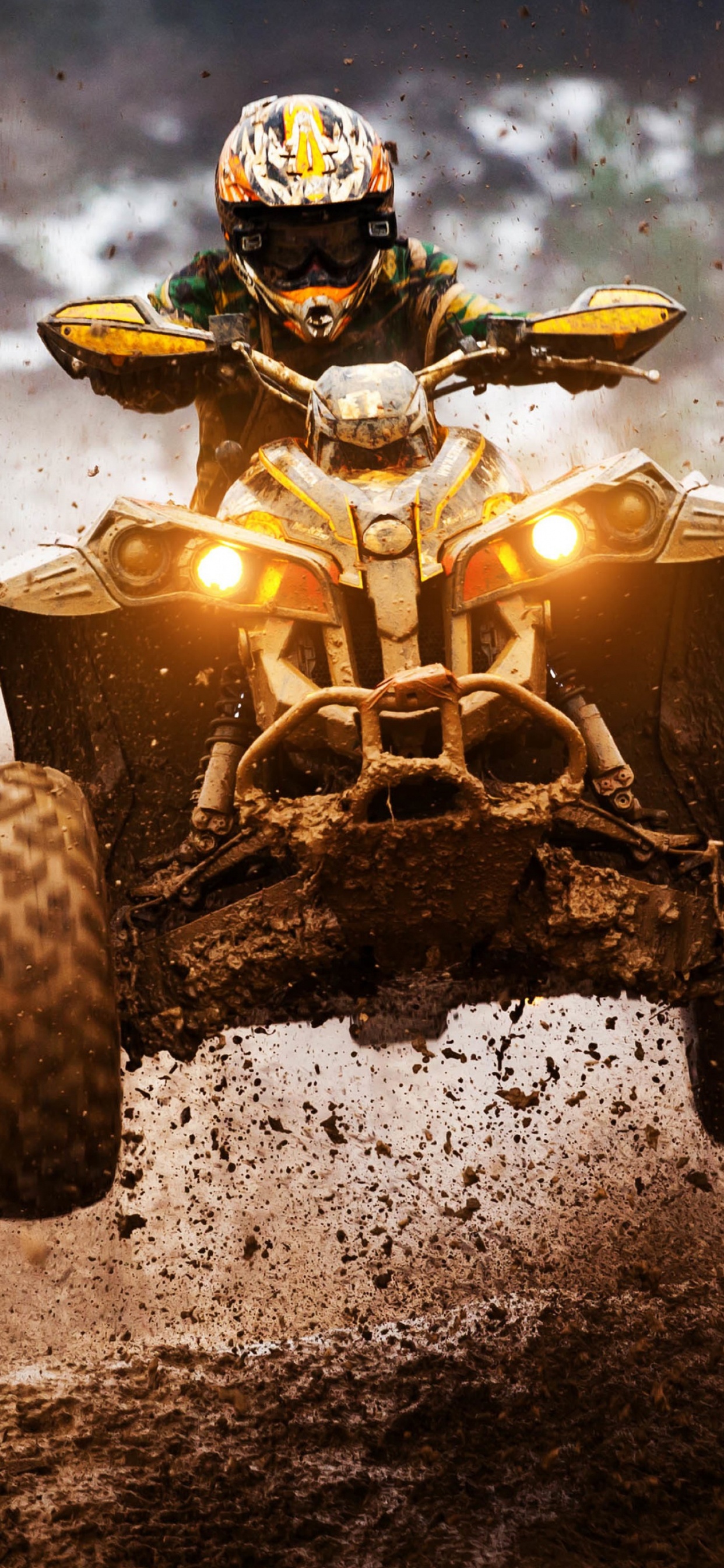 Обои мотоцикл, мотокросс, Офф-роуд, велосипед, автомобильные шины в разрешении 1242x2688