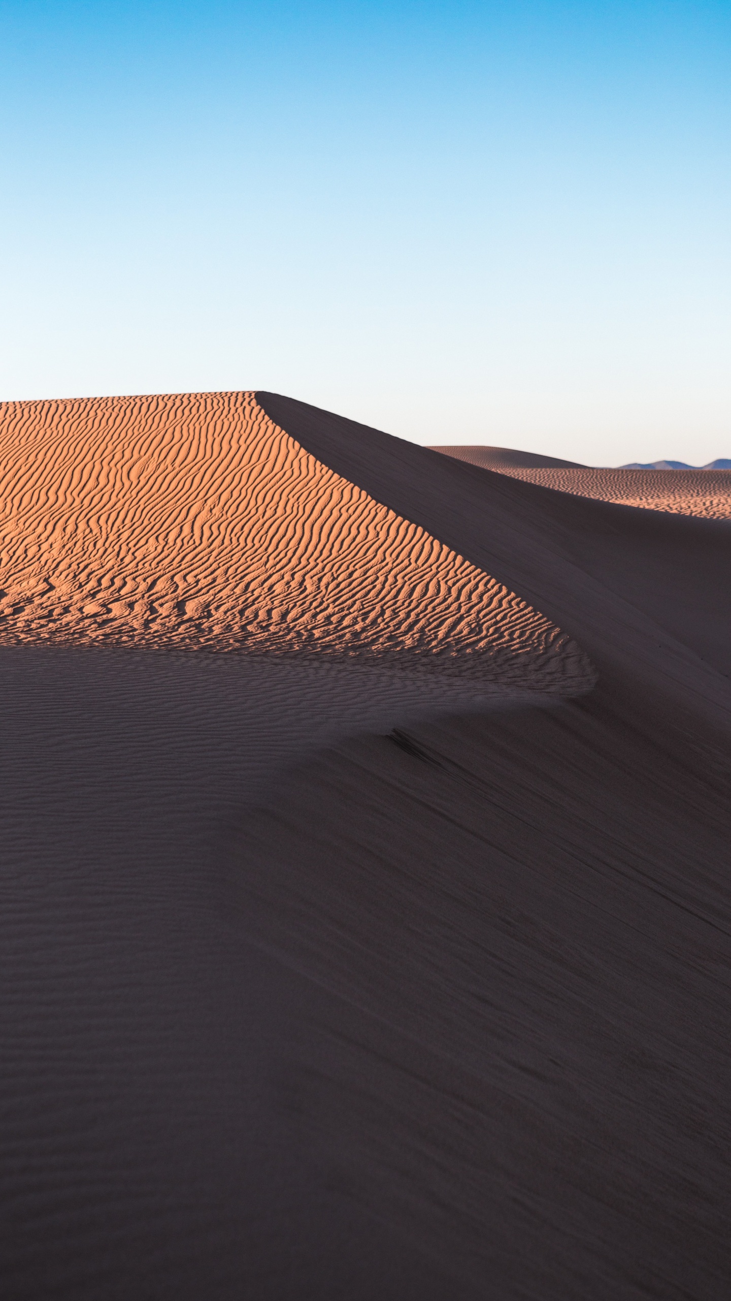 Обои поющий песок, математика, склон, природный ландшафт, эрг в разрешении 1440x2560