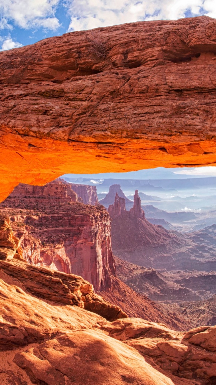 Обои Арка Меса, пустыня, природа, формирование, рок в разрешении 720x1280