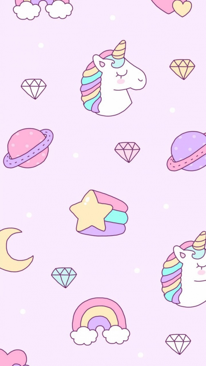 Обои единорог, мультфильм, текст, дизайн, иллюстрация в разрешении 720x1280