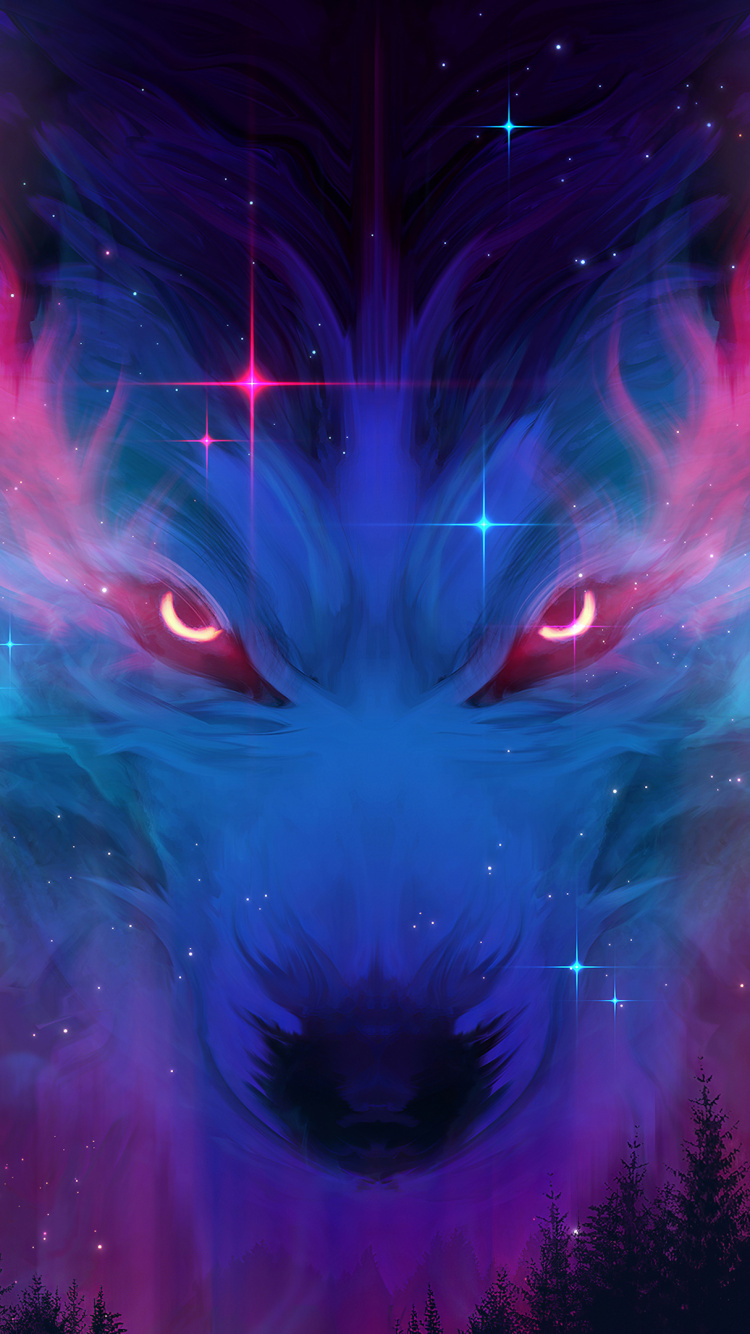 Обои пурпур, Фиолетовый, фрактальное искусство, арт, туманность в разрешении 750x1334