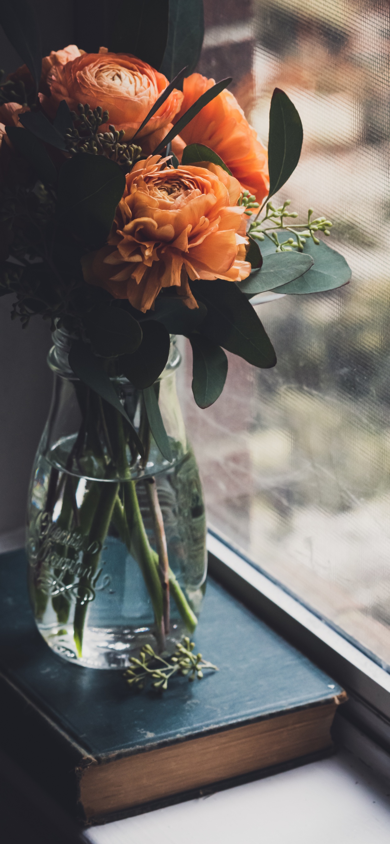 Обои ваза, цветок, цветочный букет, срезанные цветы, цветочный дизайн в разрешении 1242x2688