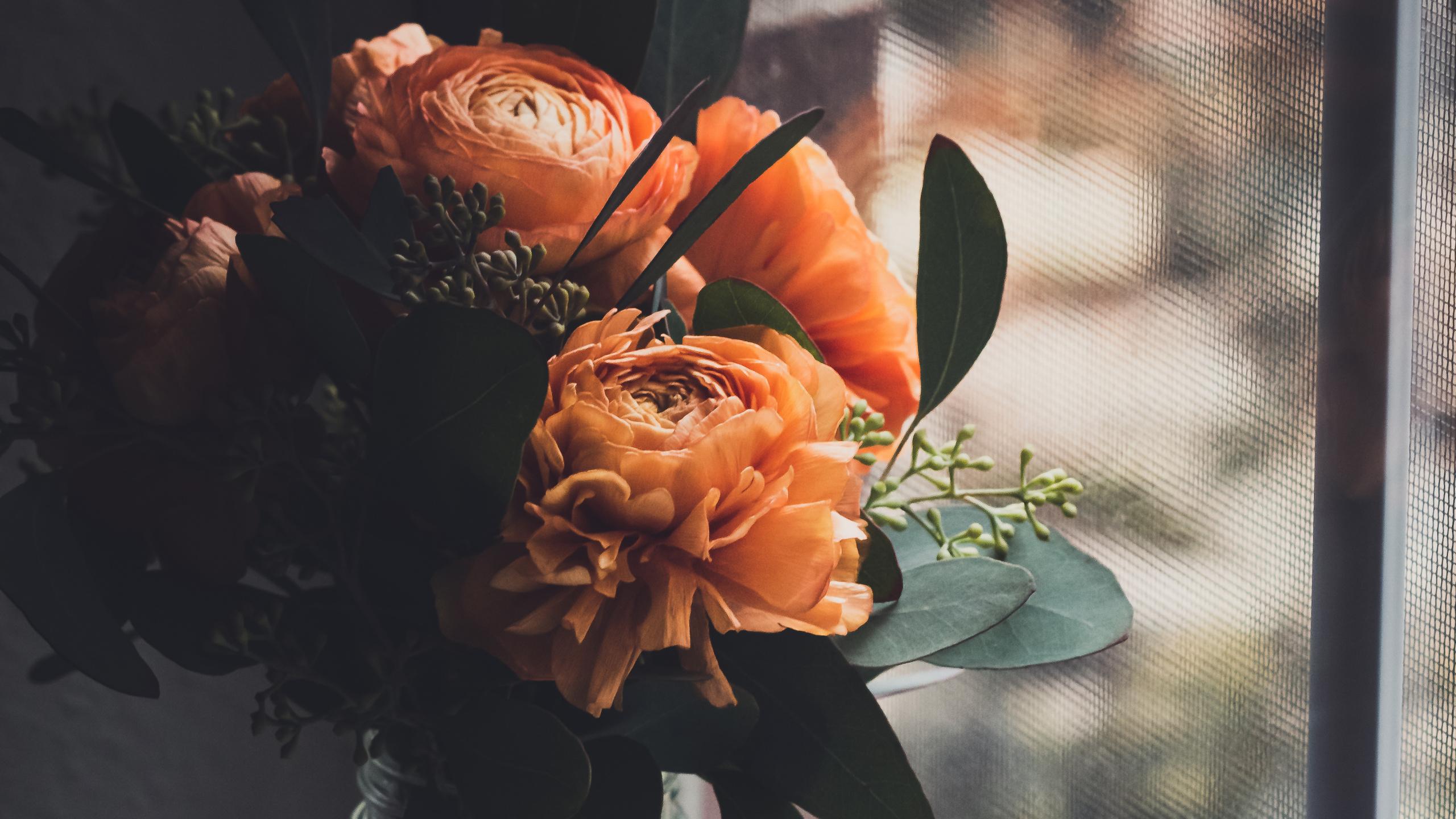 Обои ваза, цветок, цветочный букет, срезанные цветы, цветочный дизайн в разрешении 2560x1440