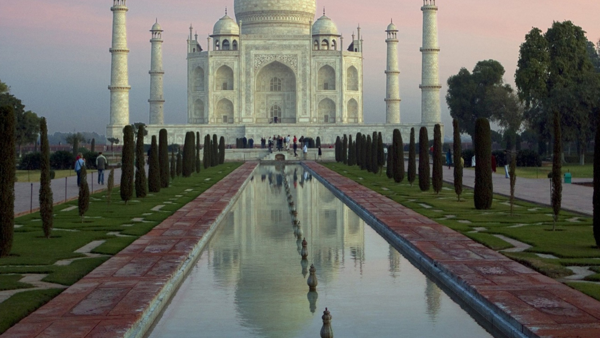 Обои Тадж-Махал, Агра Форт, памятник, ориентир, Чудеса мира в разрешении 1920x1080