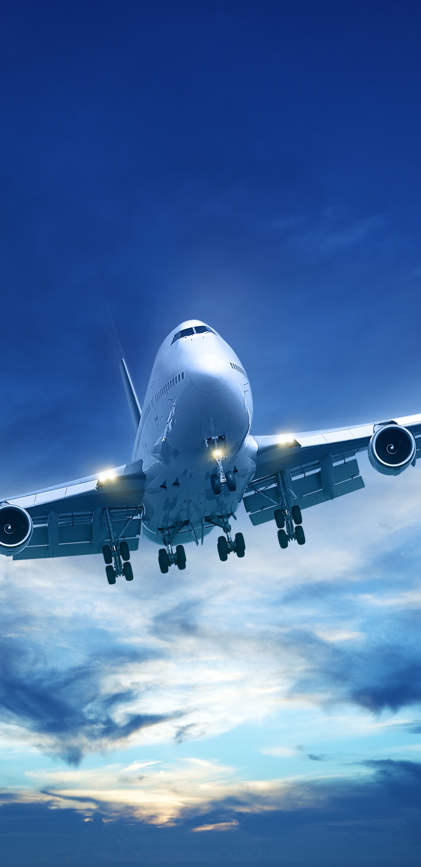 Обои самолет, самолеты, полет, воздушное путешествие, авиакомпания в разрешении 1440x2960