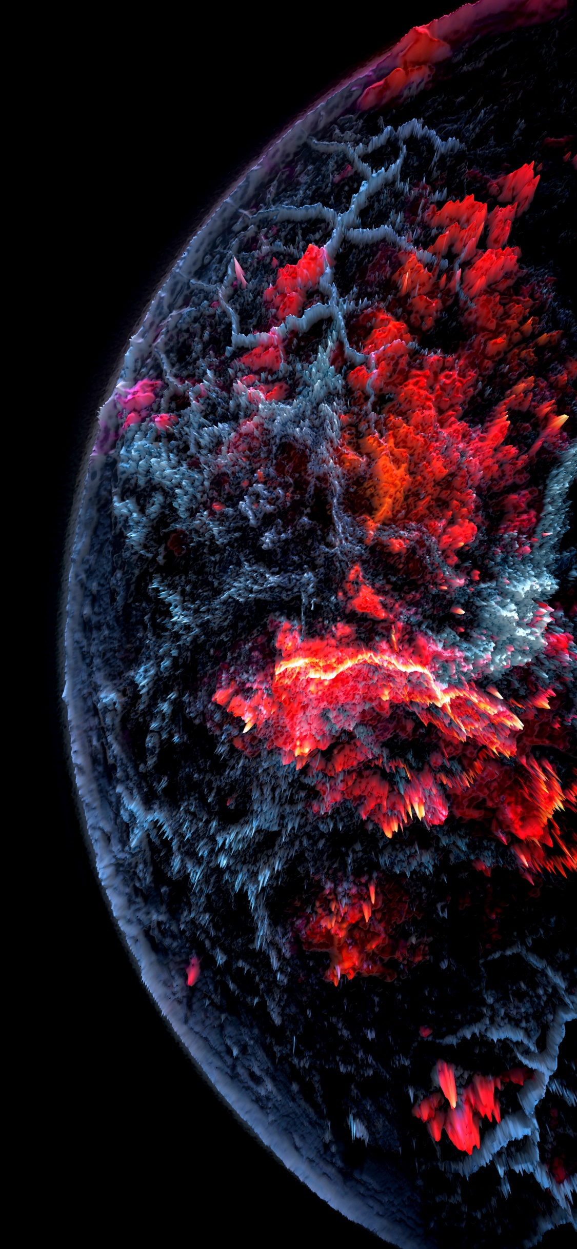 Обои атмосфера, земля, космос, жидкий, мир в разрешении 1125x2436