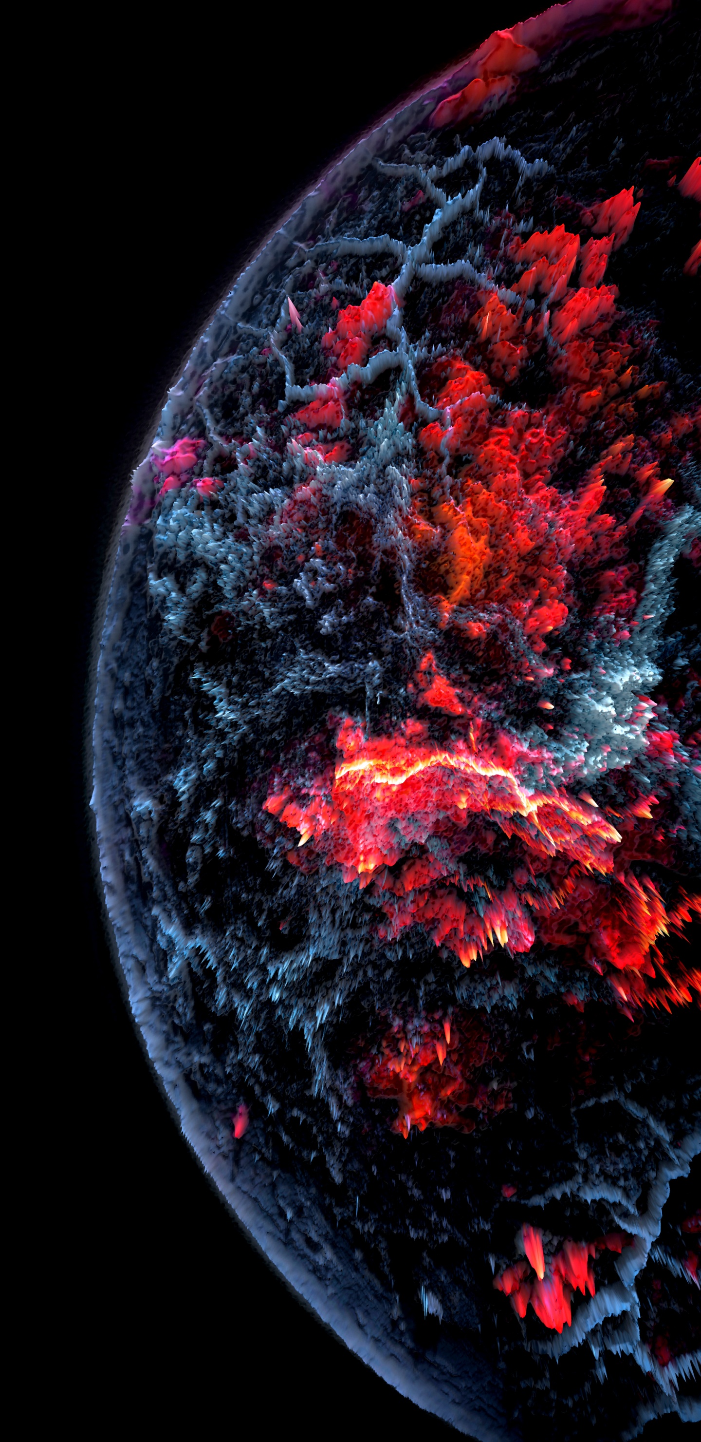 Обои атмосфера, земля, космос, жидкий, мир в разрешении 1440x2960