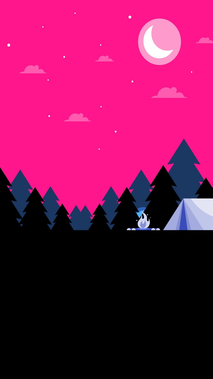 Обои графический дизайн, луна, природа, пурпур, освещение в разрешении 720x1280