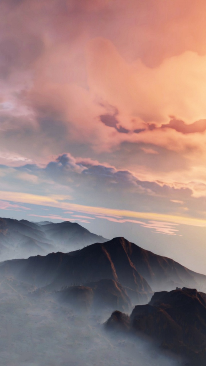 Обои облако, атмосфера, горный хребет, хребет, небо в разрешении 720x1280