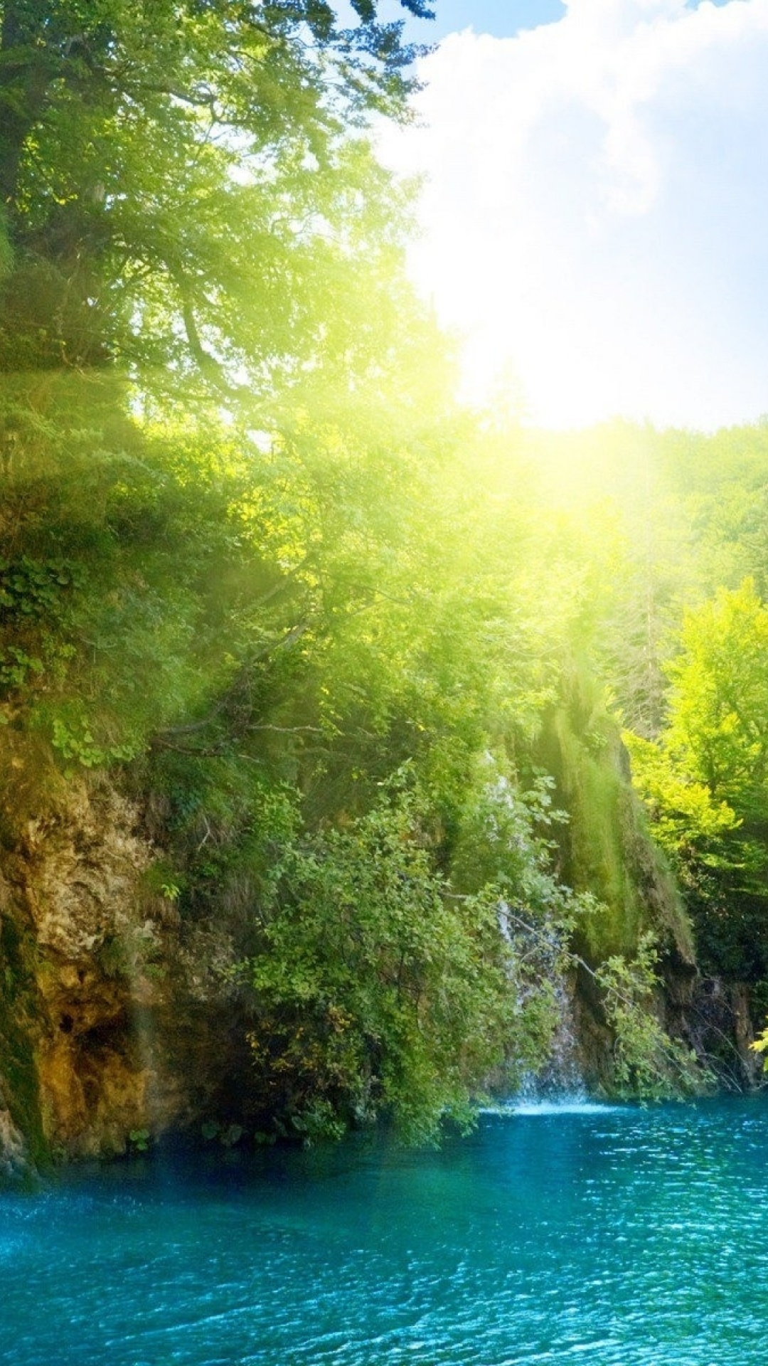 Обои гидроресурсы, водопад, водоем, природа, природный заповедник в разрешении 1080x1920