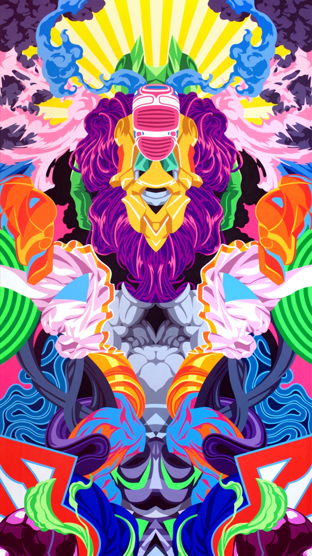 Обои абстрактное искусство, иллюстрация, психоделическое искусство, артист, арт в разрешении 1080x1920