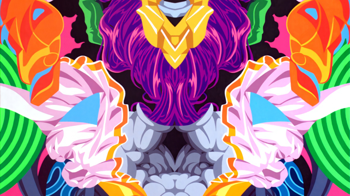 Обои абстрактное искусство, иллюстрация, психоделическое искусство, артист, арт в разрешении 1366x768