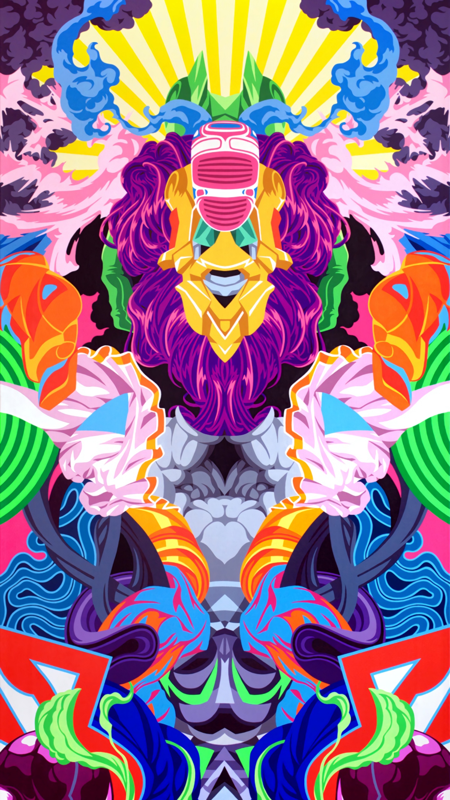 Обои абстрактное искусство, иллюстрация, психоделическое искусство, артист, арт в разрешении 1440x2560