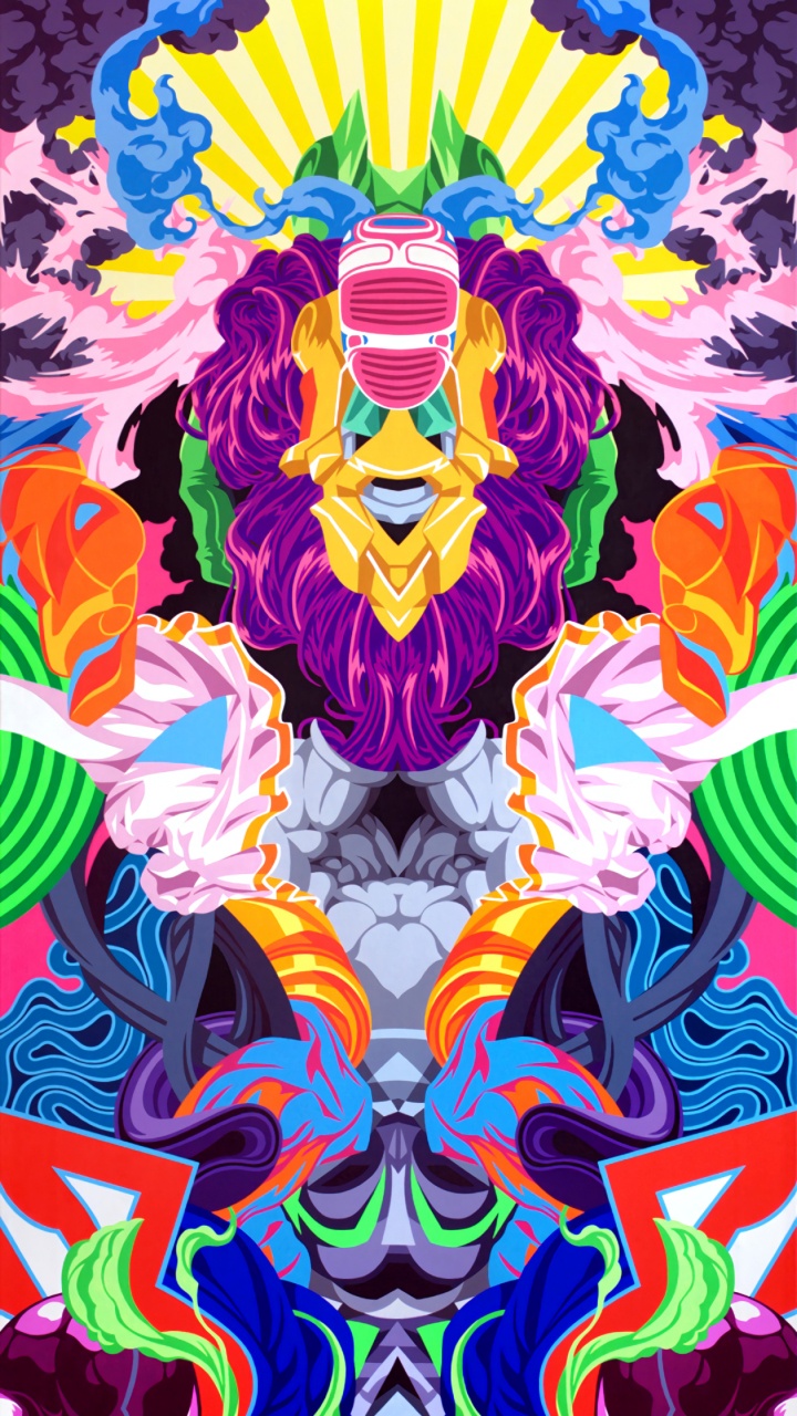 Обои абстрактное искусство, иллюстрация, психоделическое искусство, артист, арт в разрешении 720x1280