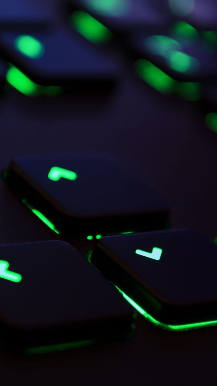 Обои зеленый, свет, технологии, освещение, электронное устройство в разрешении 720x1280