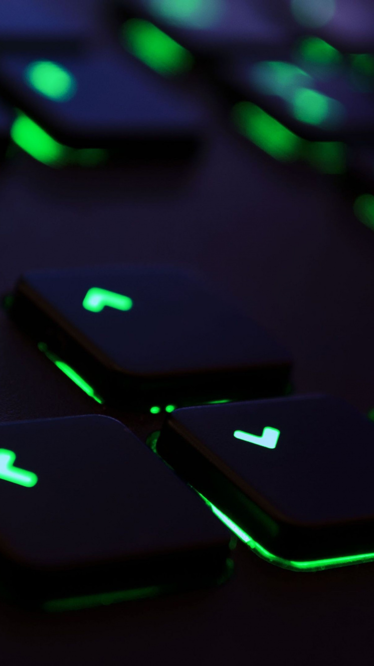 Обои зеленый, свет, технологии, освещение, электронное устройство в разрешении 750x1334