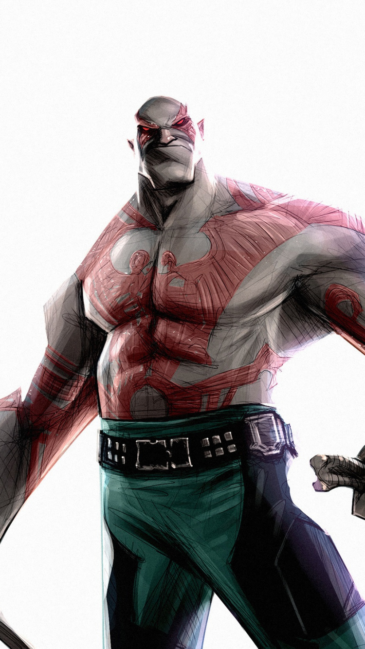 Обои Дракс Разрушитель, супергерой, Стражи Галактики, marvel, фигурка в разрешении 750x1334