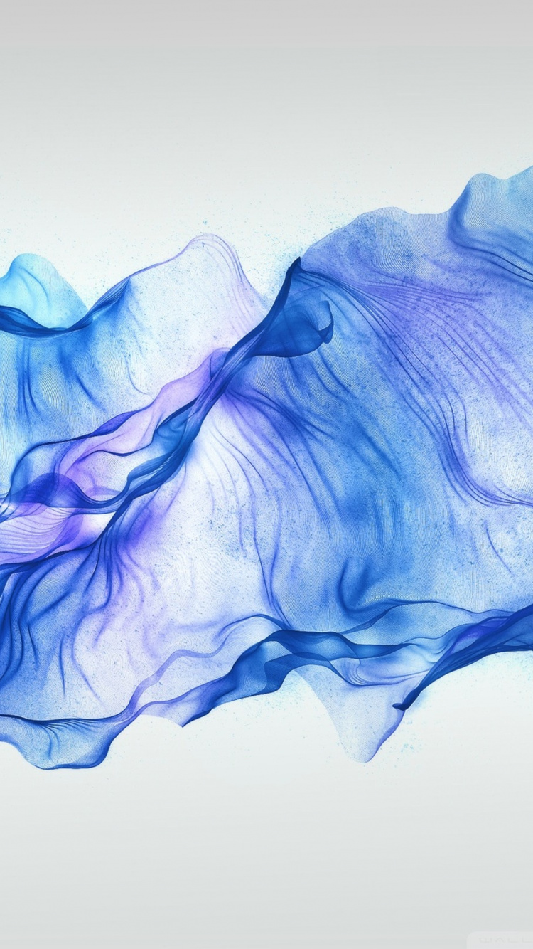 Обои акварельная живопись, абстрактное искусство, дым, синий, синий цвет в разрешении 750x1334