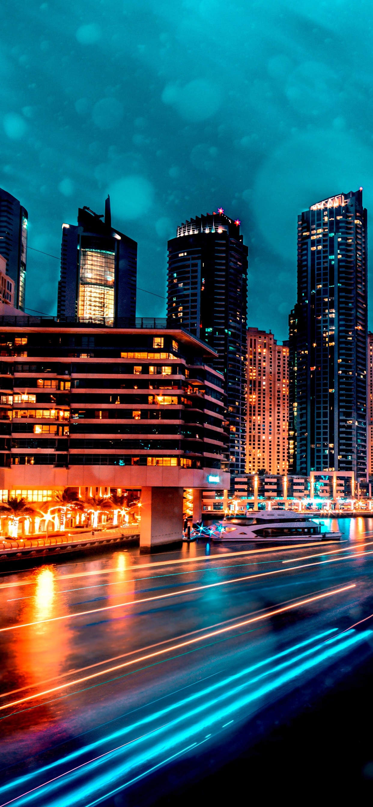 Обои небоскреб, город, Дубай, здание, облако в разрешении 1242x2688