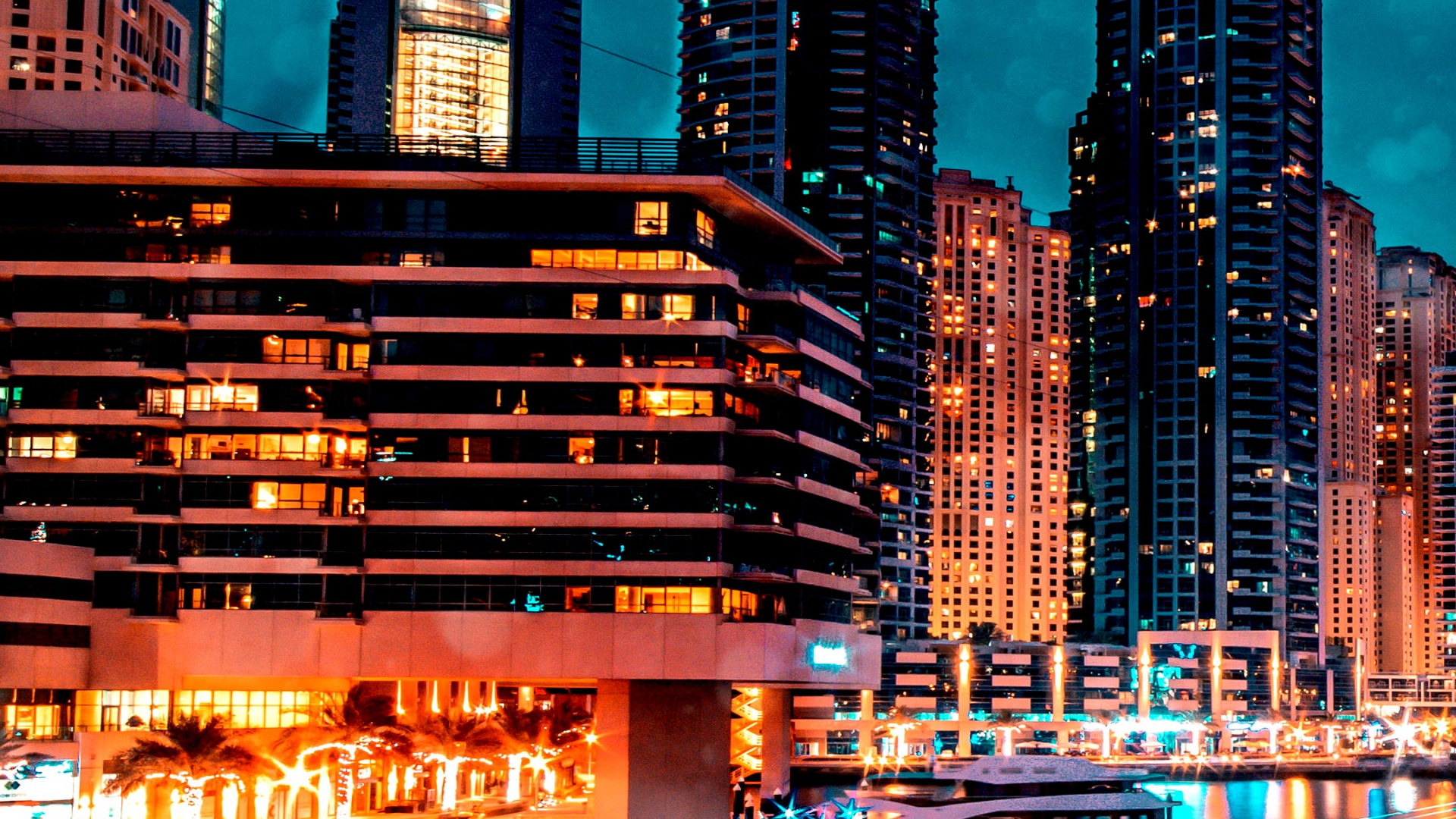 Обои небоскреб, город, Дубай, здание, облако в разрешении 1920x1080