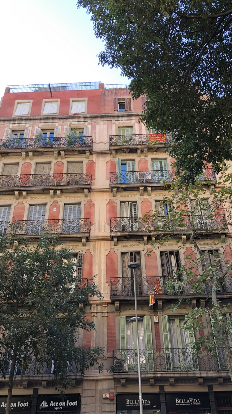 Обои жилой район, фасад, соседство, квартира, здание в разрешении 750x1334