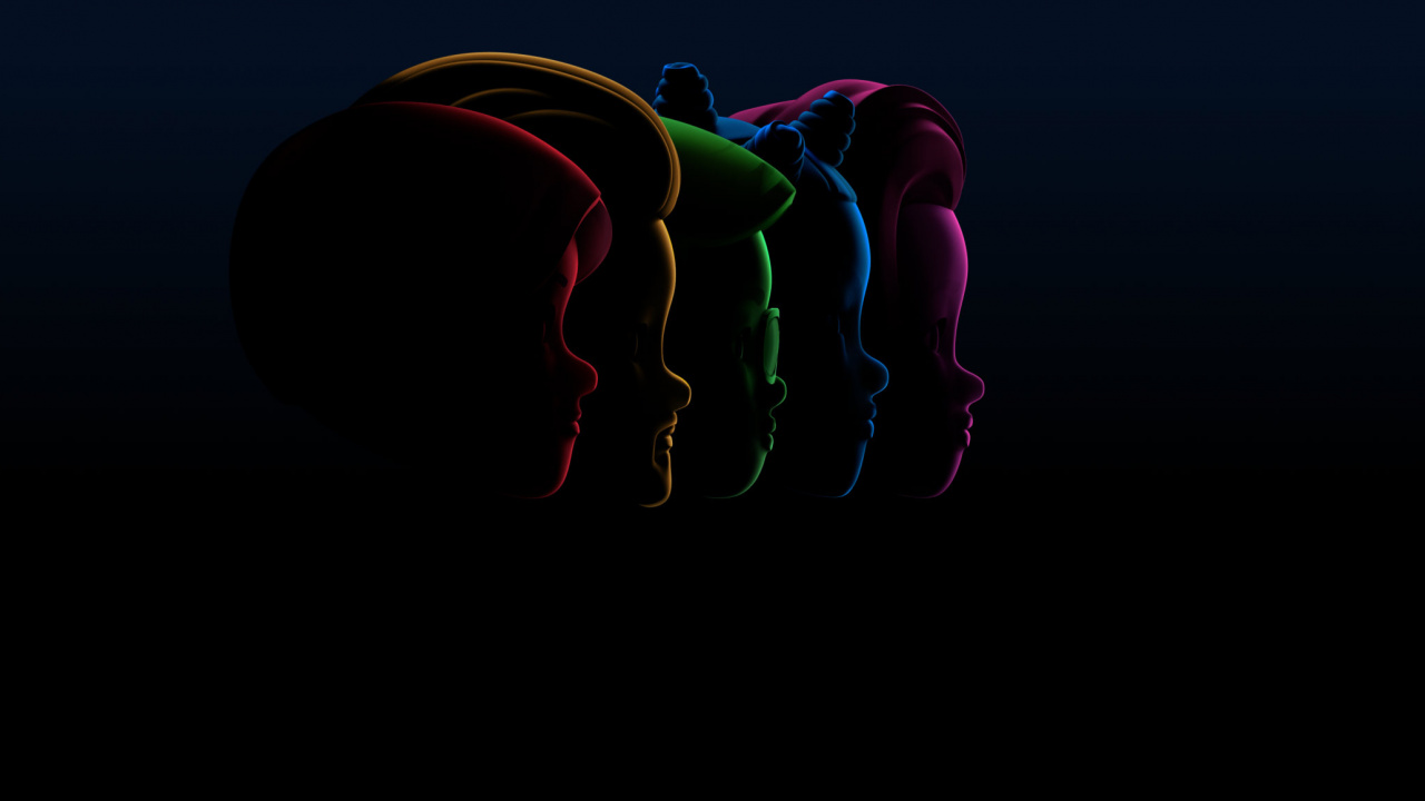 Обои Apple МасВоок Pro, яблоко, 2022, красочность, Визуальный эффект освещения в разрешении 1280x720