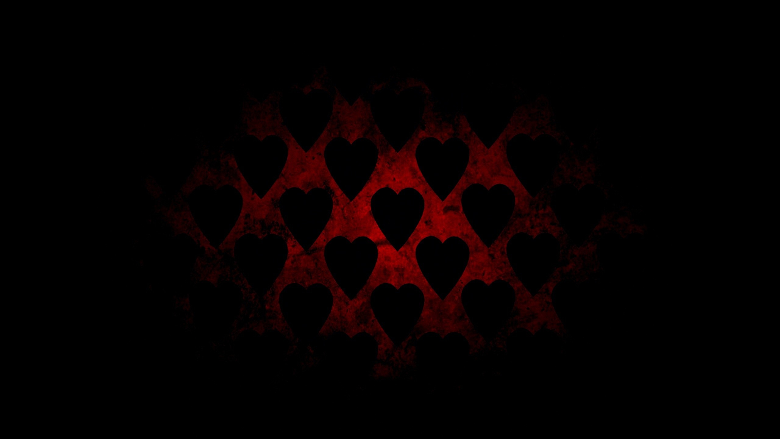 Обои темнота, черный, красный цвет, узор, симметрия в разрешении 2560x1440