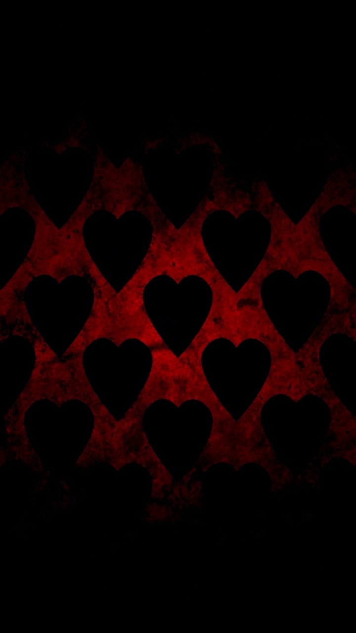 Обои темнота, черный, красный цвет, узор, симметрия в разрешении 720x1280