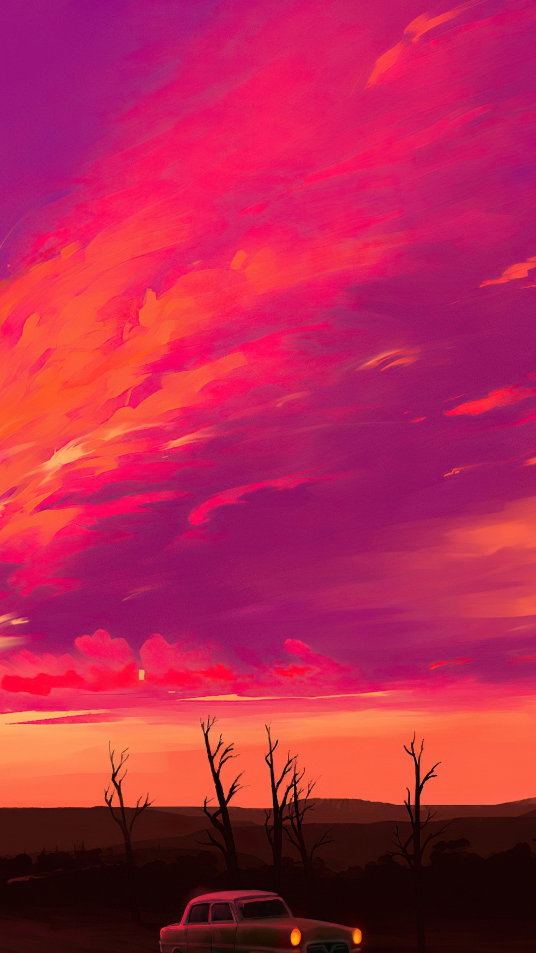 Обои послесвечение, облако, атмосфера, экорегион, природа в разрешении 1080x1920