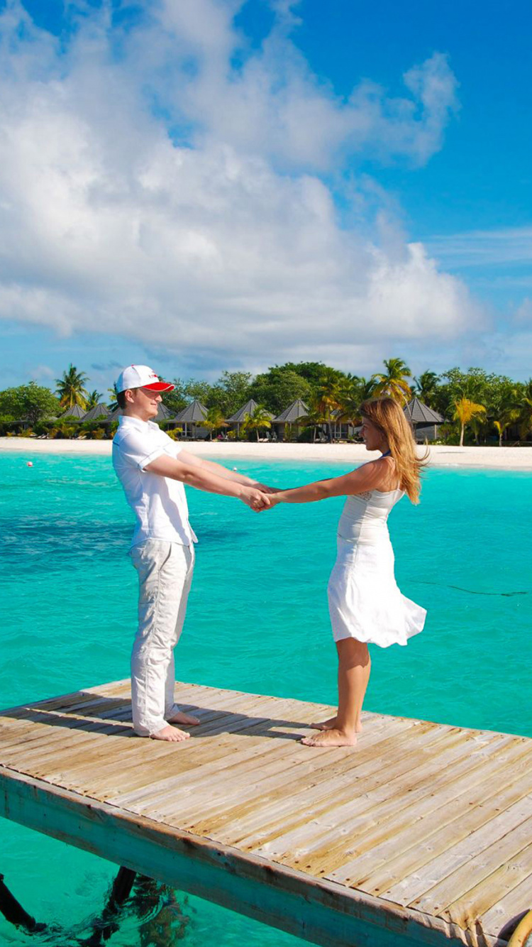 Обои пляж, туризм, отпуск, море, путешествие в разрешении 750x1334