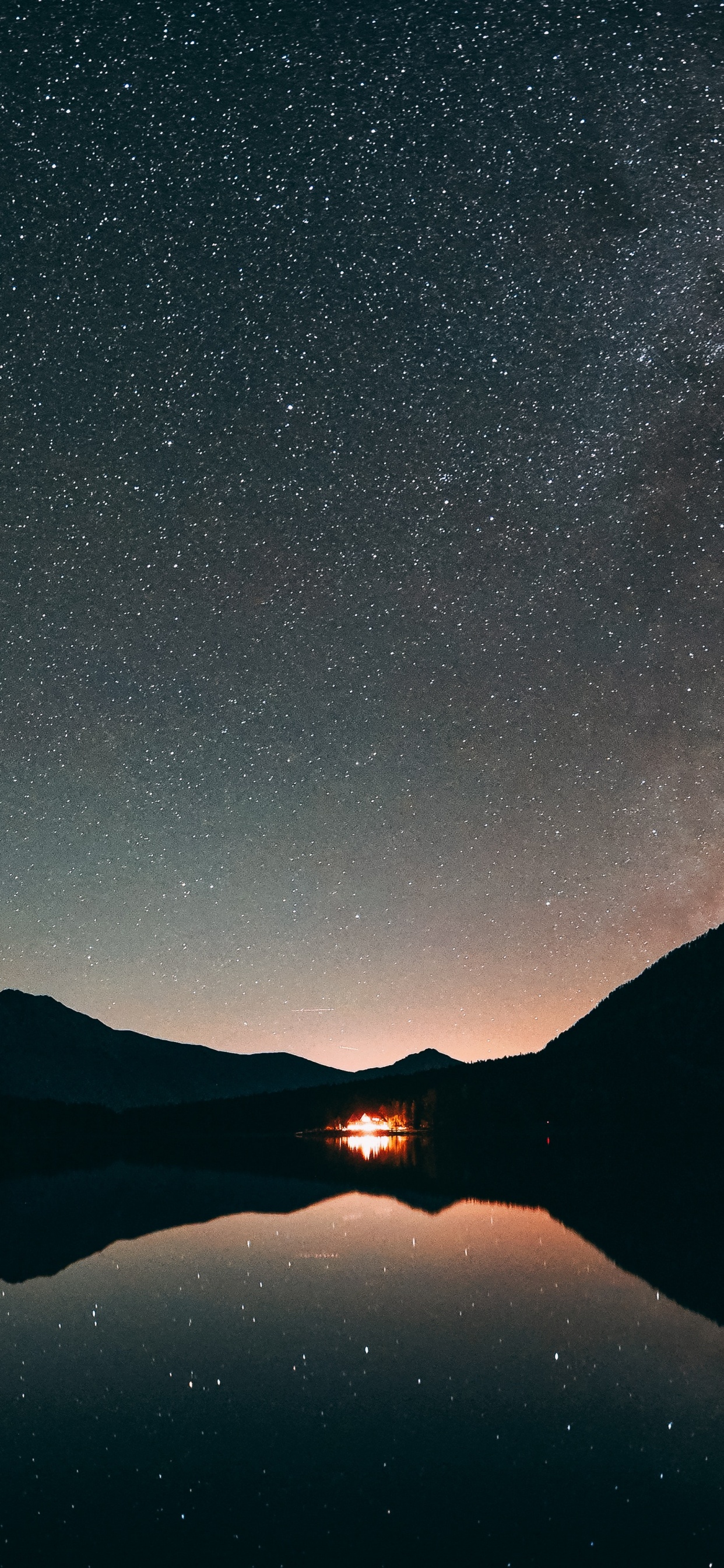 Обои природа, вода, отражение, синий, атмосфера в разрешении 1242x2688