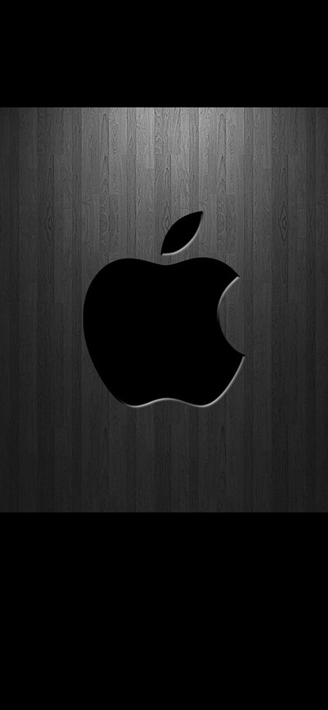 Обои черный и белый, графика, лого, фрукты, apple в разрешении 1125x2436