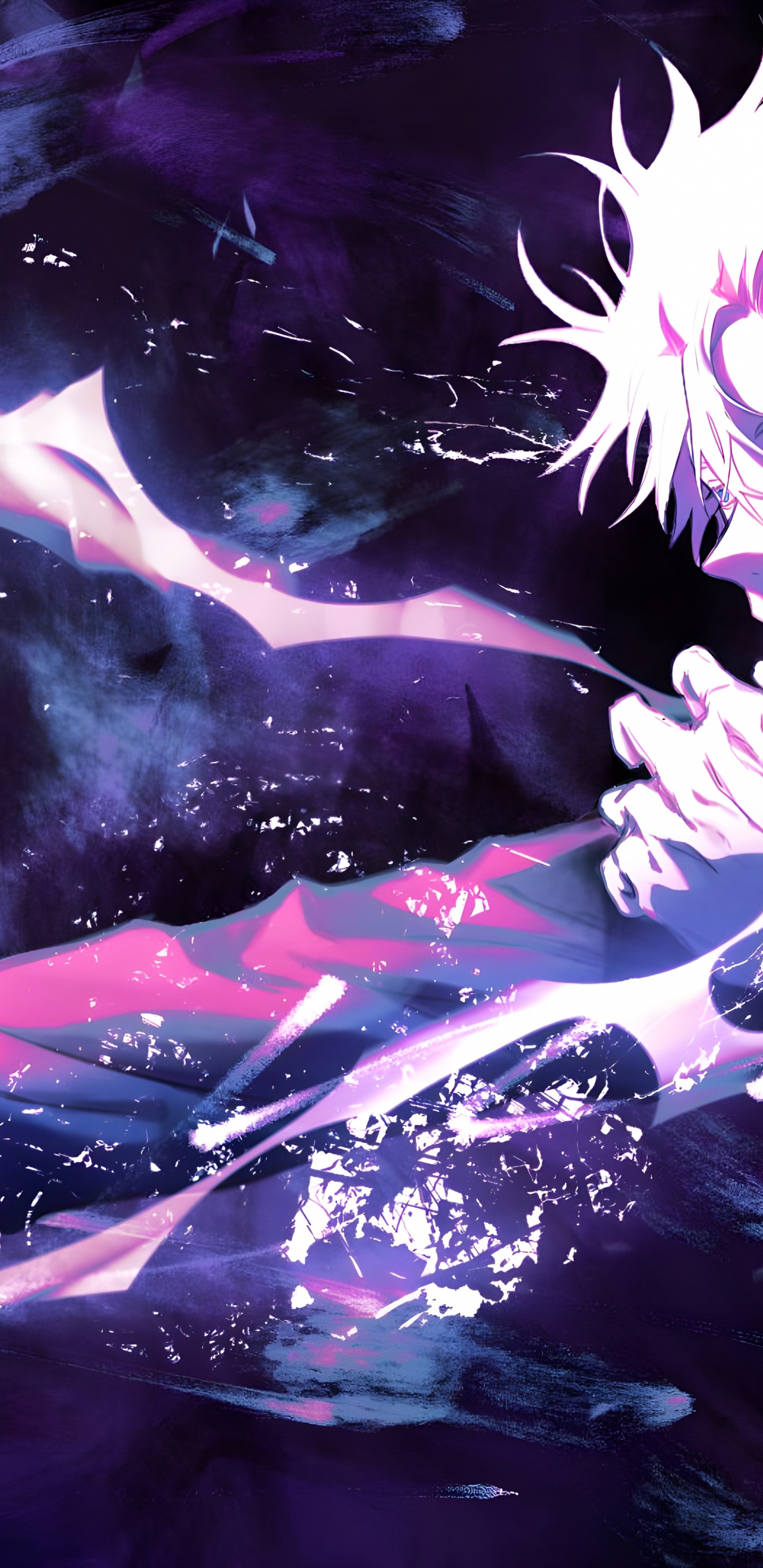 Обои Годжо Сатору, сатору годзё, джиу-джитсу кайсен, аниме, рукав в разрешении 1440x2960