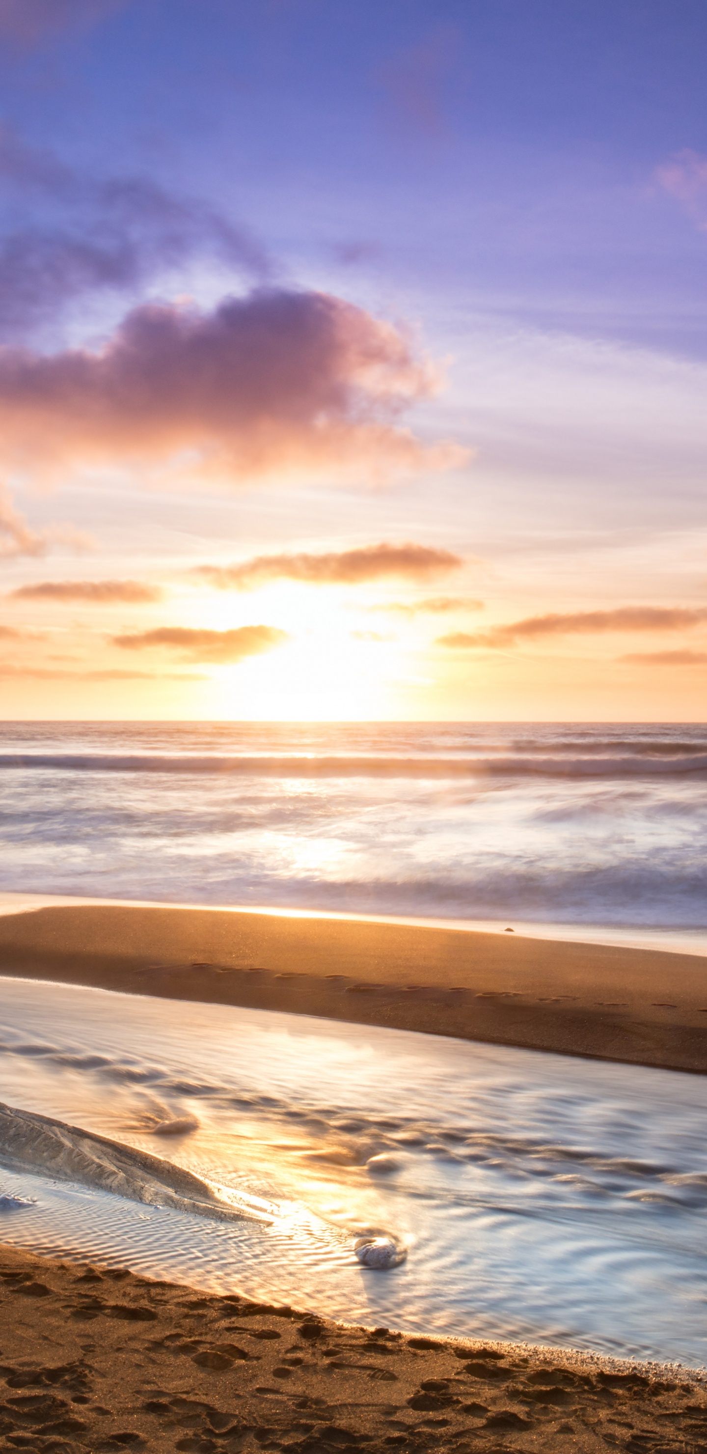 Обои вода, облако, гидроресурсы, атмосфера, послесвечение в разрешении 1440x2960