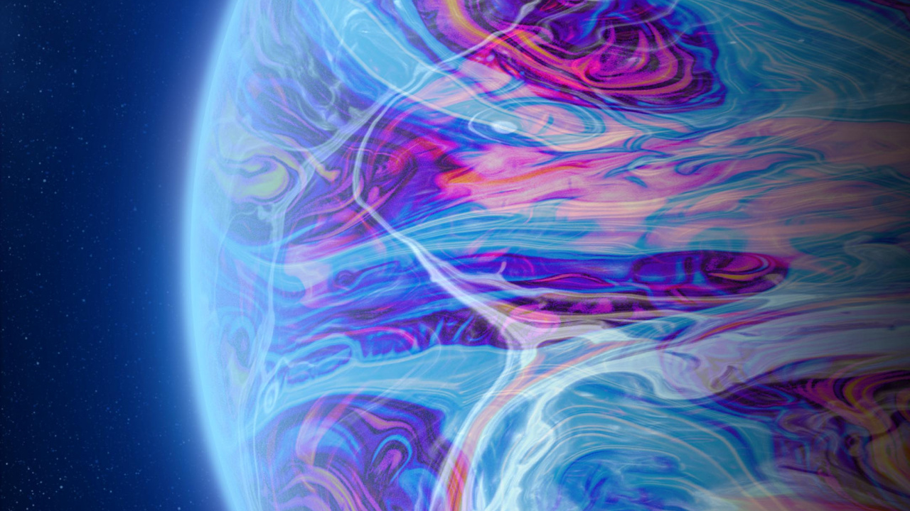 Обои планета девять, земля, планета, живопись, космос в разрешении 1280x720