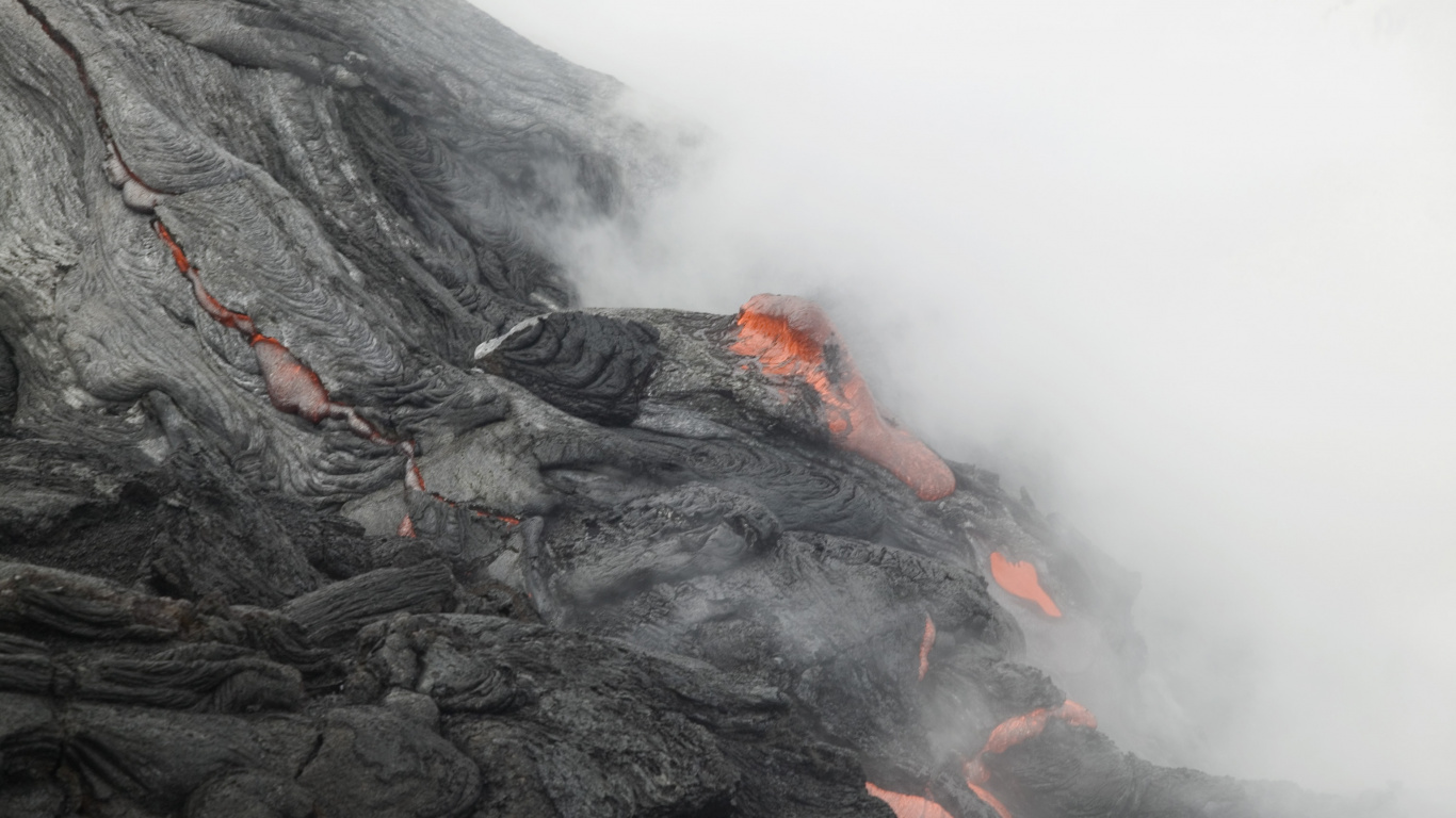 Обои хребет, лава, вулкан, геология, рок в разрешении 1366x768