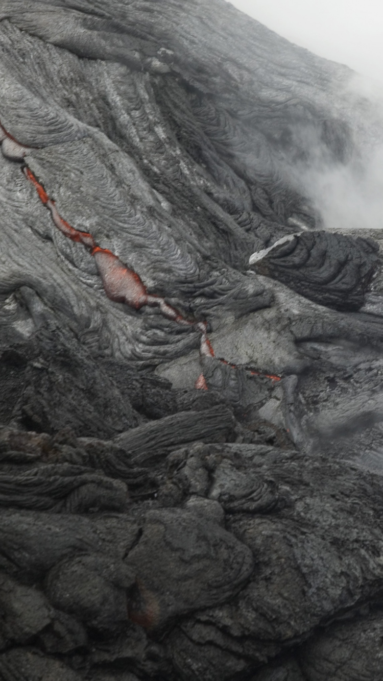 Обои хребет, лава, вулкан, геология, рок в разрешении 750x1334