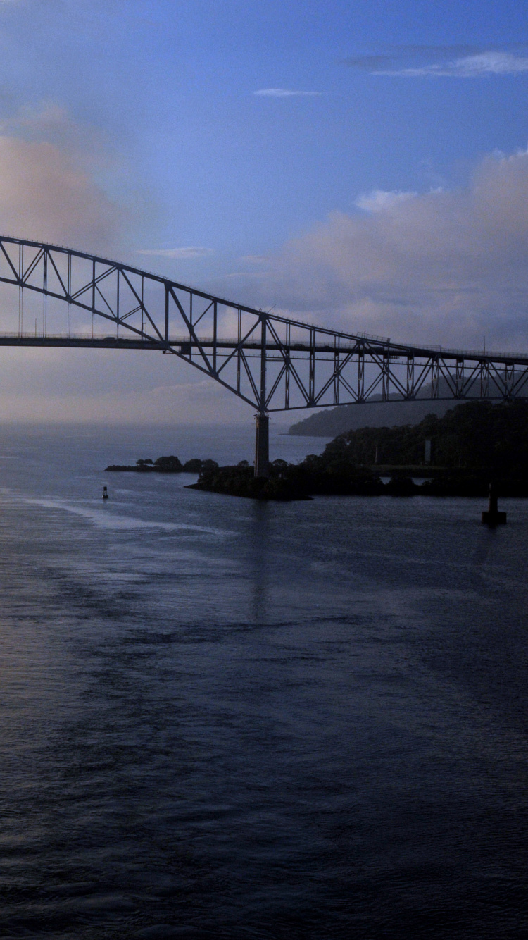 Обои Мост Америк, Панама-Сити, мост, реки, арочный мостик в разрешении 750x1334