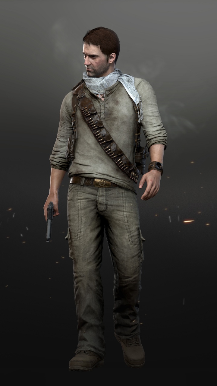 Обои the last of us, нейтан Дрейк, playstation 4, PUBG, стояние в разрешении 720x1280