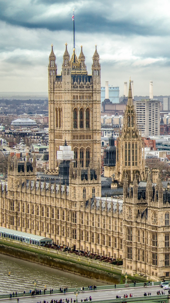 Обои Биг Бен, вестминстерский дворец, река темза, ориентир, город в разрешении 720x1280