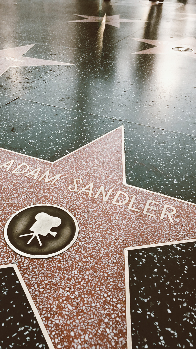 Обои аллея звезд, Голливуд, этаж, дорожное покрытие, измеритель в разрешении 750x1334