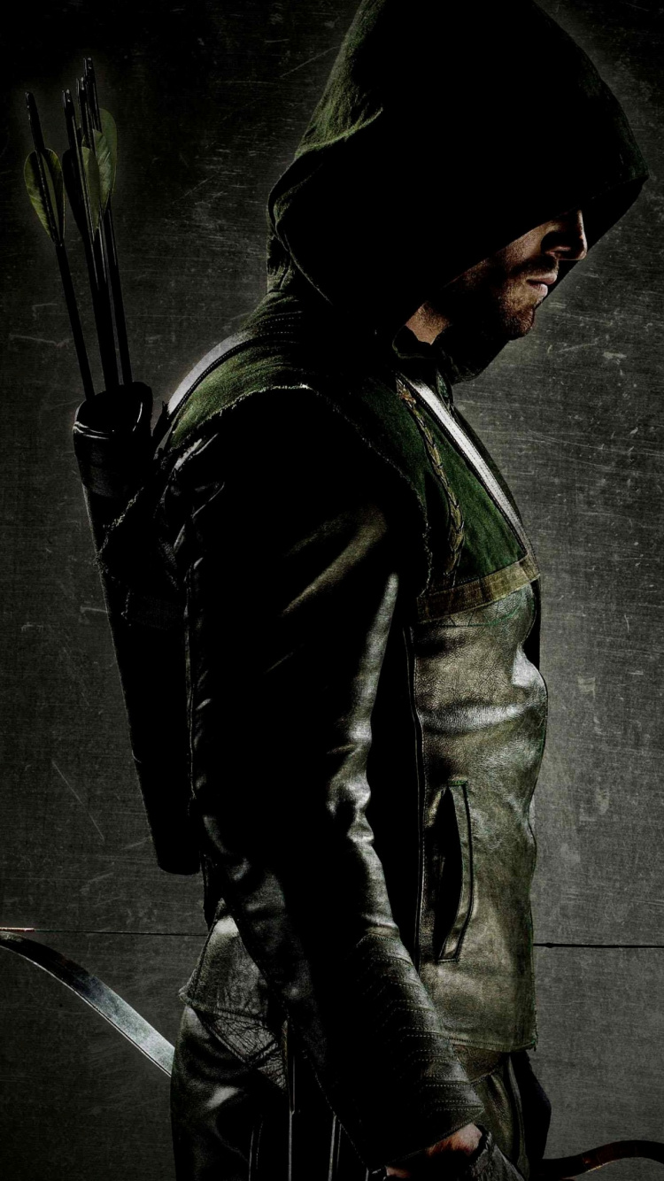 Обои Оливер Куин, ЗП, комиксы dc, зеленая стрелка, темнота в разрешении 750x1334