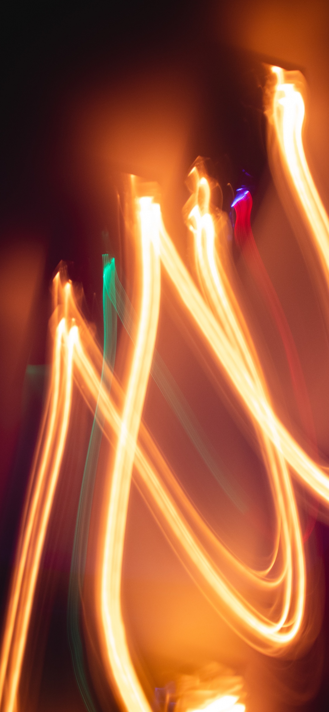 Обои неон, огонь, графика, пламя, тепло в разрешении 1125x2436