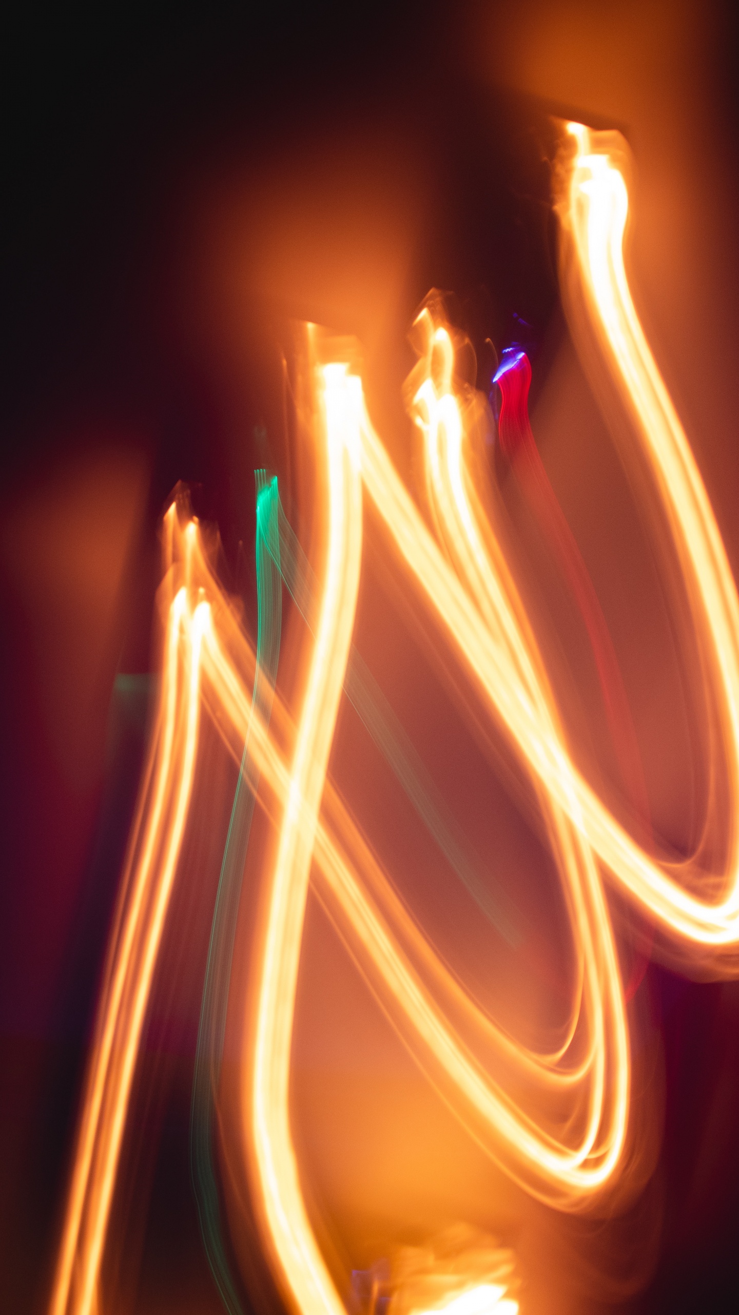 Обои неон, огонь, графика, пламя, тепло в разрешении 1440x2560