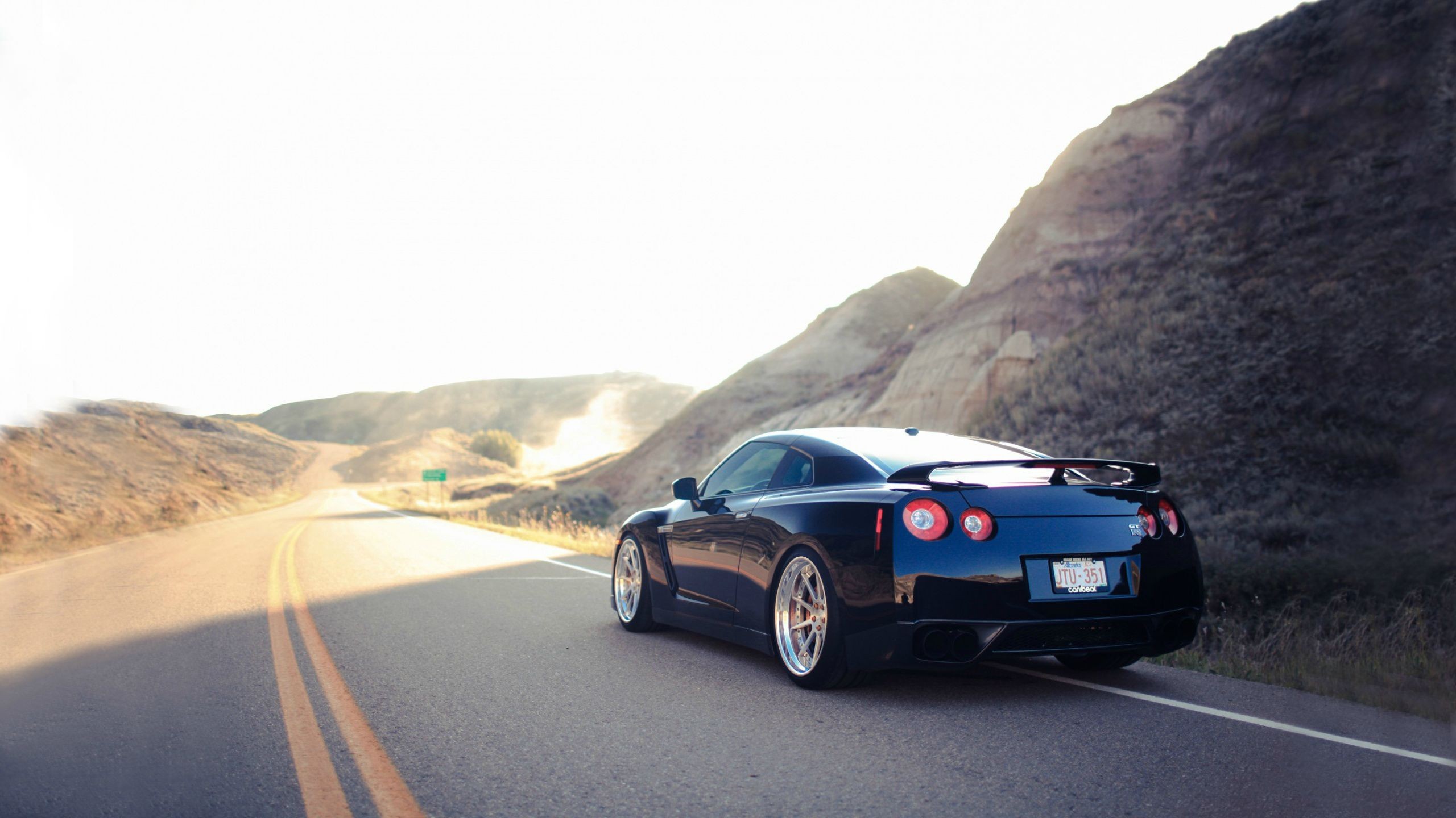 Обои спорткар, Ниссан, авто, суперкар, дорога в разрешении 2560x1440