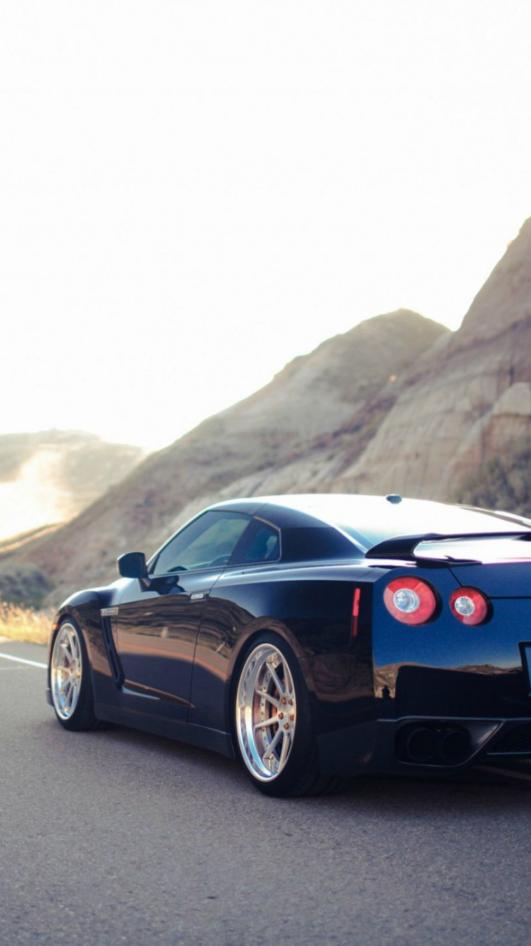 Обои спорткар, Ниссан, авто, суперкар, дорога в разрешении 750x1334