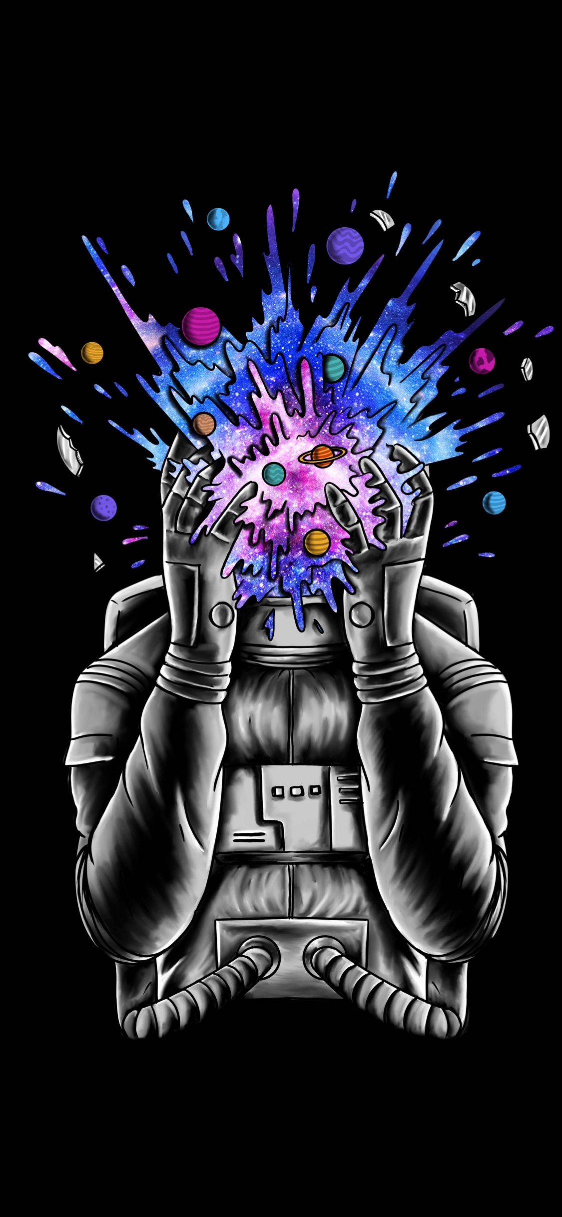 Обои TeePublic, интернет магазин, soundcloud, арт, человеческое тело в разрешении 1125x2436