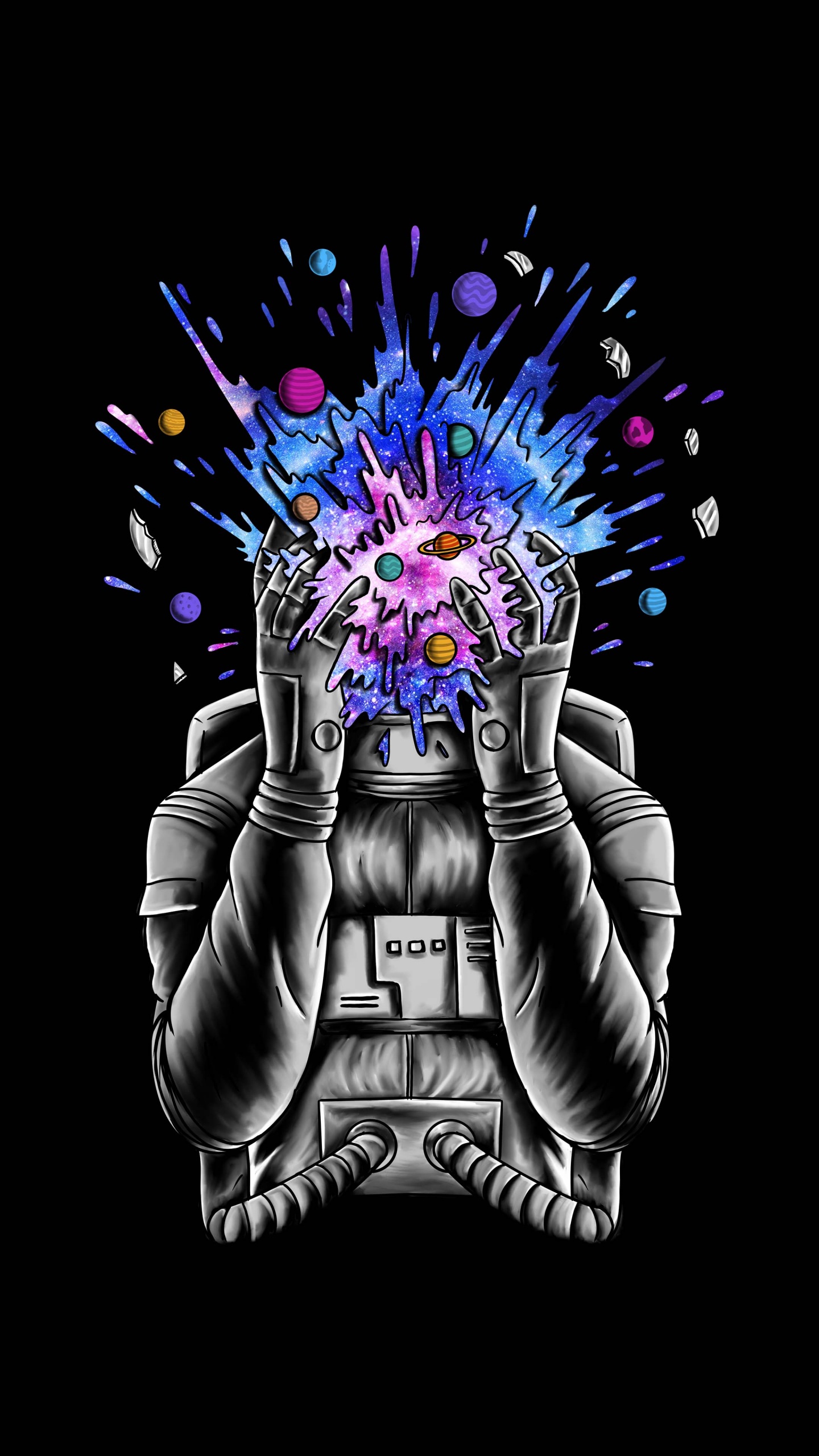 Обои TeePublic, интернет магазин, soundcloud, арт, человеческое тело в разрешении 1440x2560