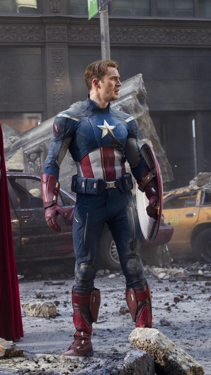 Обои Капитан Америка, мститель, ТОР, авто, каскадер в разрешении 720x1280